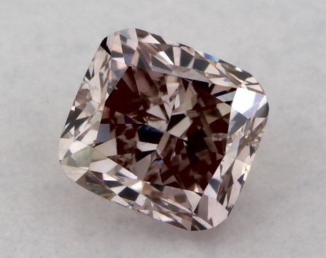 GIA 0.34 Carat Fancy Brown Pink-SI2 Cushion Modified Cut Diamond
